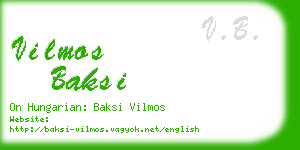 vilmos baksi business card